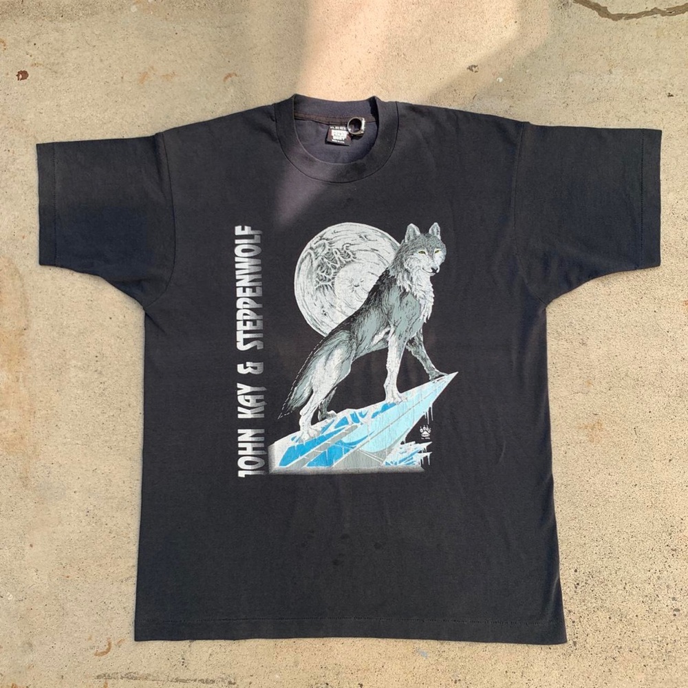 John Kay Steppenwolf Anniversary Tour Shirt Vintage 90s Screen Stars Rock Band